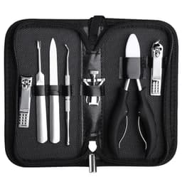 image-Baiyi Nail Clipper Set - Stainless Steel 5-Piece Gray