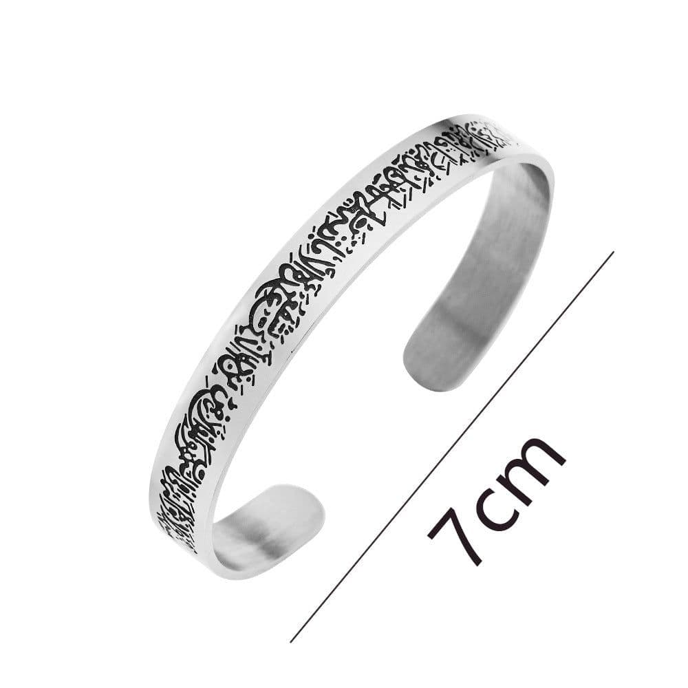 image-Stainless Steel Retro Arabic Bracelet - Unisex Fashion Jewelry 2023