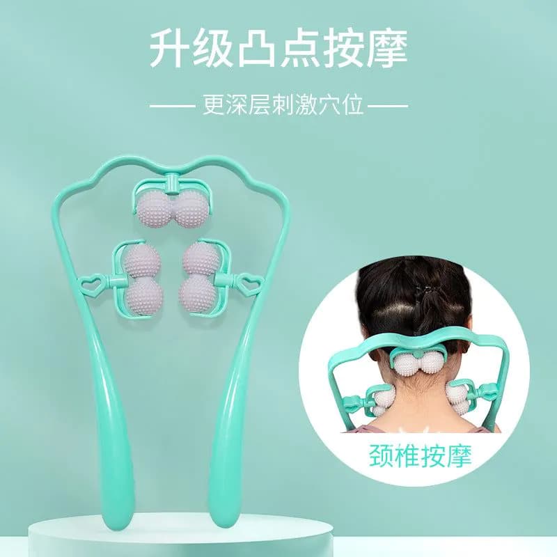image-Cervical shoulder and neck massage artifact household multifunctional manual massager handheld neck clamp kneading neck massager