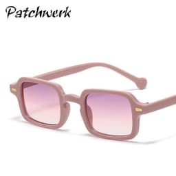 image-PATCHWERK Square Sunglasses - Black Grey Polarized