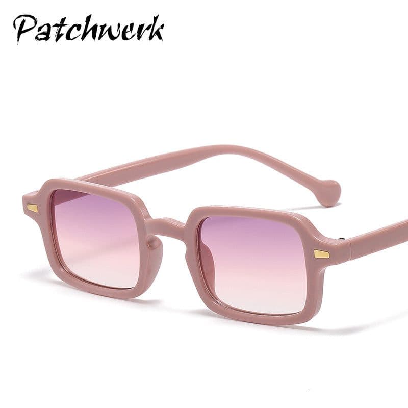 image-PATCHWERK Square Sunglasses - Black Grey Polarized