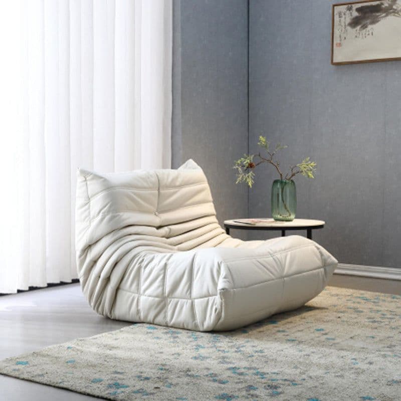 image-Ochao Yellow Velvet Lazy Sofa - Modern 66x50cm