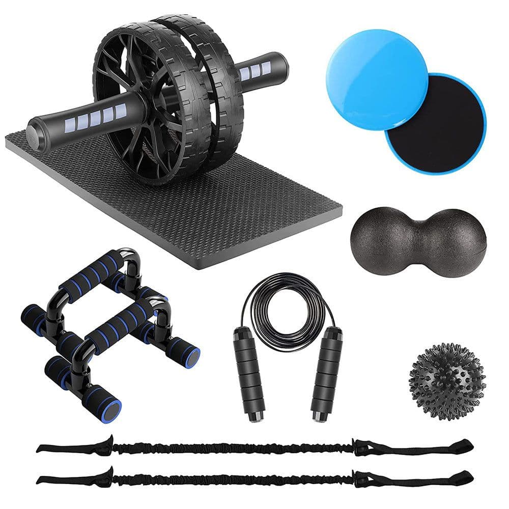 image-LEATOU Ab Wheel 7-Piece Indoor Fitness Equipment Set - LT-TZ32