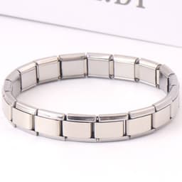 image-Stainless Steel Bracelet - Silver Detachable Unisex