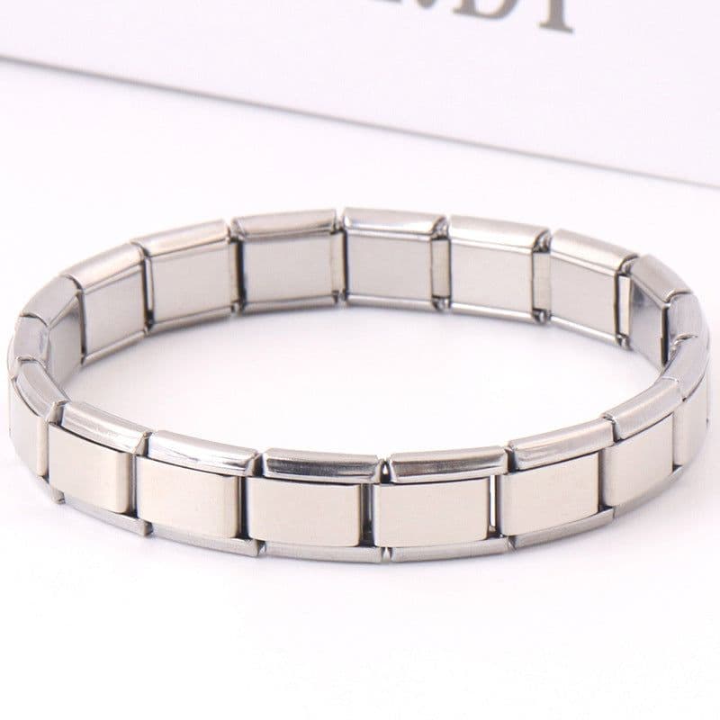 image-Stainless Steel Bracelet - Silver Detachable Unisex