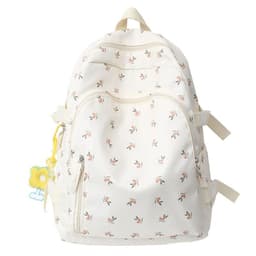 image-2022 Summer New Products Korean Street Trend Student Nylon Schoolbag Fashion Floral Casual Couple Backpack