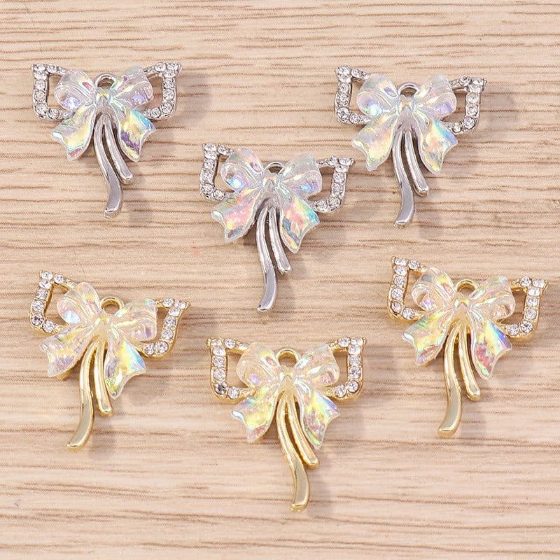 image-Bowknot DIY Jewelry Accessories - 5 Pack Alloy Pendants