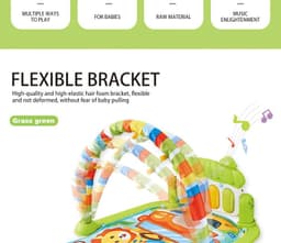 image-Cross-border baby toys fitness stand music pedal piano 0-1 year old newborn baby piano game mat hot sale