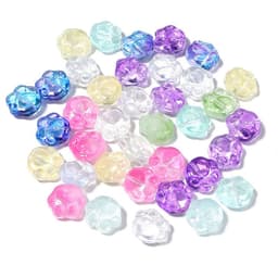 image-Glass Bear Claw Beads 20pcs - Colorful 3D Cat Claw DIY