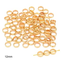 image-DIY Plastic Resin Heart Shape Beads - 25pcs Gold/White/K Set