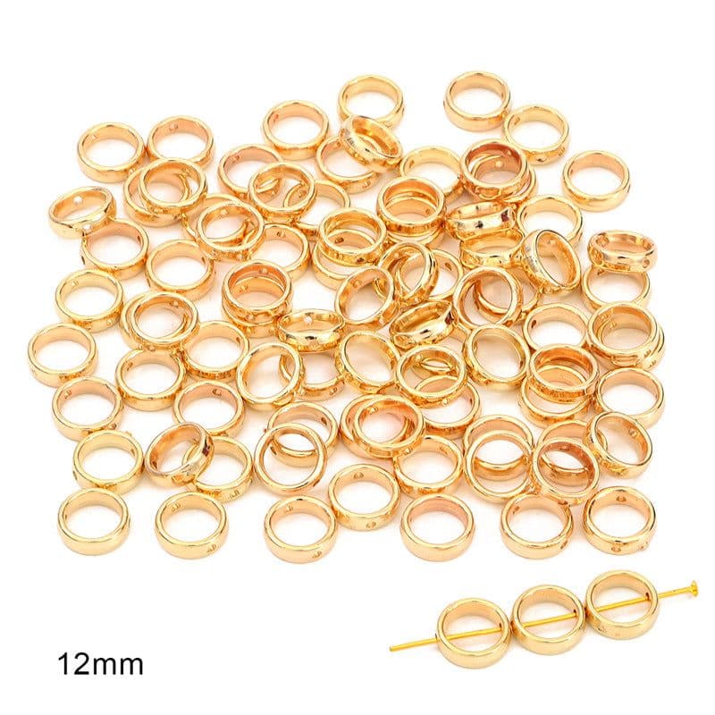 image-DIY Plastic Resin Heart Shape Beads - 25pcs Gold/White/K Set
