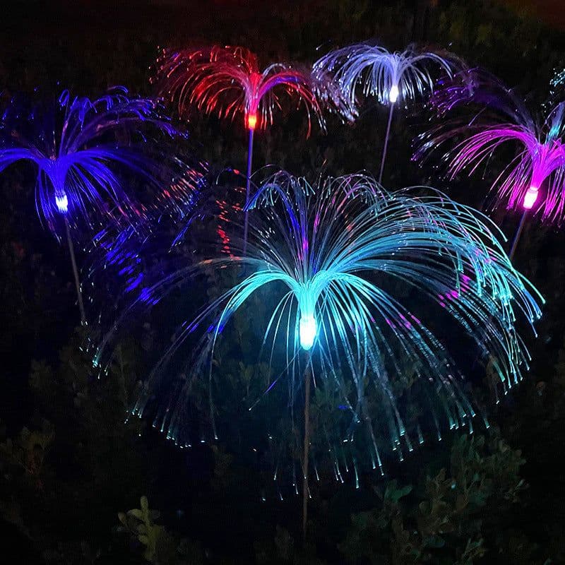 image-Solar lantern simulation jellyfish fireworks landscape lamp outdoor courtyard home lawn floor lamp LED atmosphere lamp
