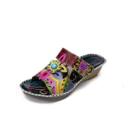 image-Women's Sandals Size 43 Orange PU Wedge Casual