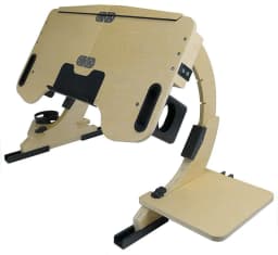 image-Wooden Laptop Desk - Black Foldable Adjustable