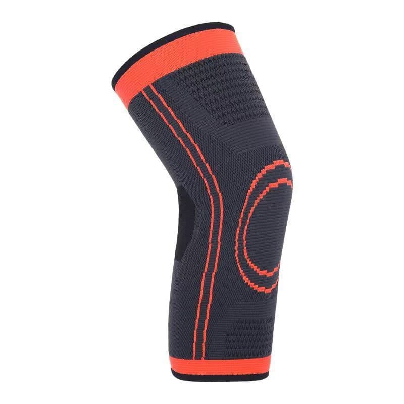 image-Basketball Knee Pads - Black Orange Pressurized Adult
