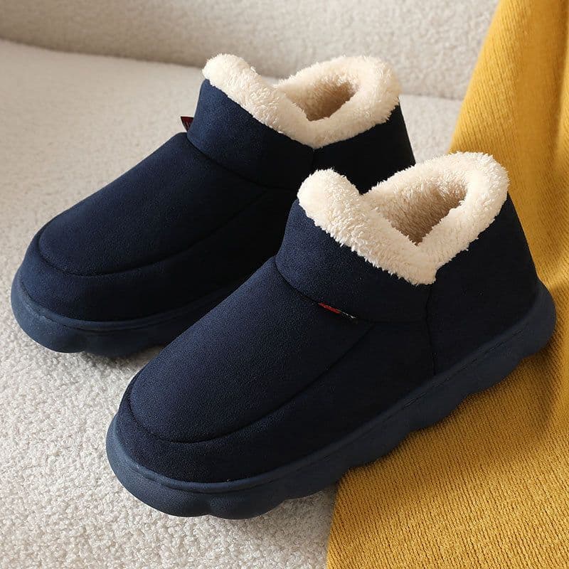 image-Enjoy Velvet Cotton Shoes - Burgundy Unisex Winter