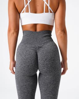 image-Exclusive Brown Fitness Yoga Pants with Hip Lifting Snowflake Design