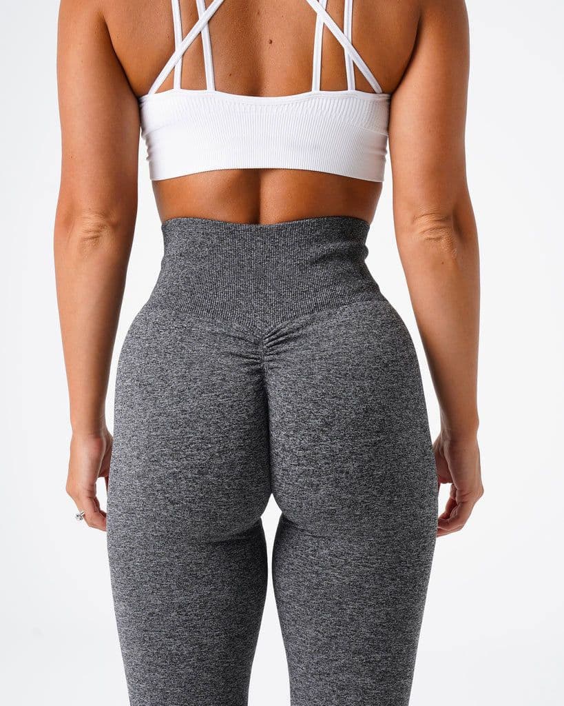 image-Exclusive Brown Fitness Yoga Pants with Hip Lifting Snowflake Design