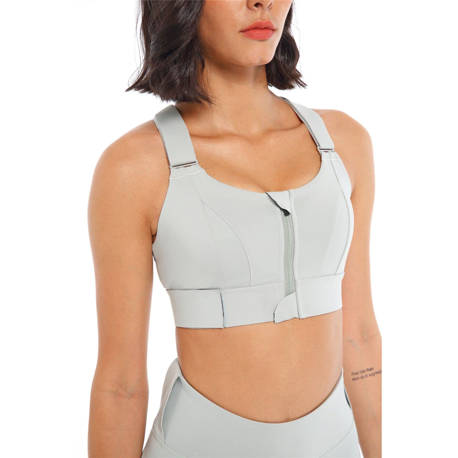 image-Shefit Sports Bra - Large, Shockproof, Zipper Vest Style