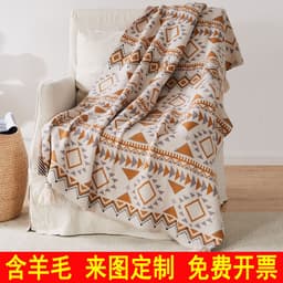image-Meizuo Wool Blanket Bohemian Geometric 150x200cm