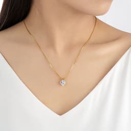 image-AINUOSHI S925 Sterling Silver Moissanite Heart Necklace