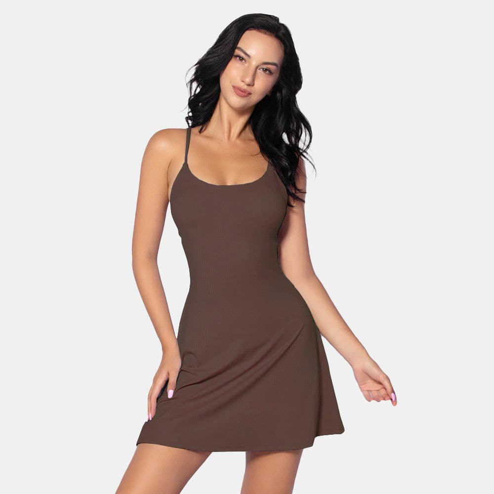 image-European and American cross-border hot-selling sexy back golf tennis skirt dress gym sports yoga clothes