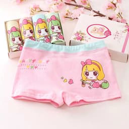 image-Girls Cotton Boxer Shorts For 3 To 8 Years Old Comfort Fit