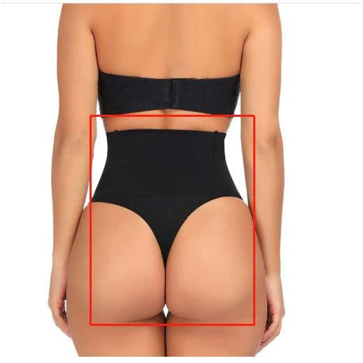 image-Women's High-Waist Shaping Thong - Nylon Seamless Tummy Control