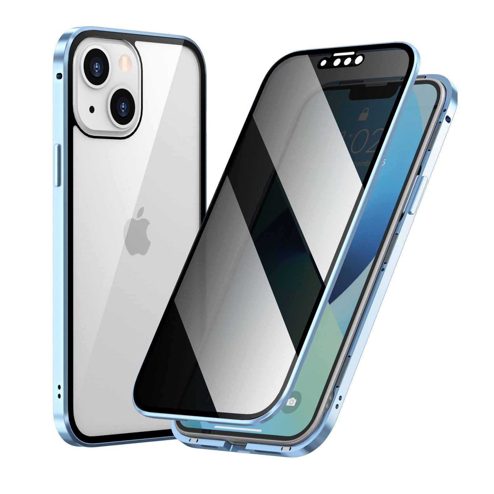 image-Suitable for Apple 13Pro privacy Magneto mobile phone case iPhone13Promax magnetic double-sided glass case