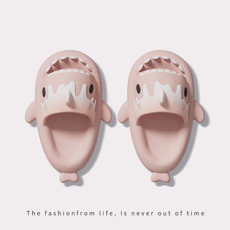 image-CHEDOIR Shark Slippers - Pink EVA Non-Slip Sandals Unisex