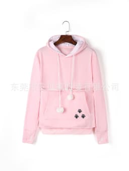 image-Printed Velvet Purple Hooded Sweater For Women Loose Fit Autumn Winter