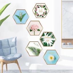 image-PX 60x90 PVC Waterproof Wall Sticker - Green Plant Decor for Bedroom
