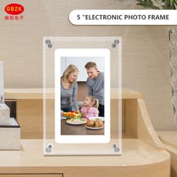 image-Amaboo 5-inch Acrylic Photo Frame - HD Video Player Transparent 2GB Storage