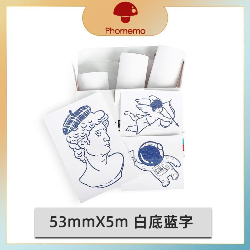 image-Phomemo 50mm Thermal Paper Stickers - 3 Rolls