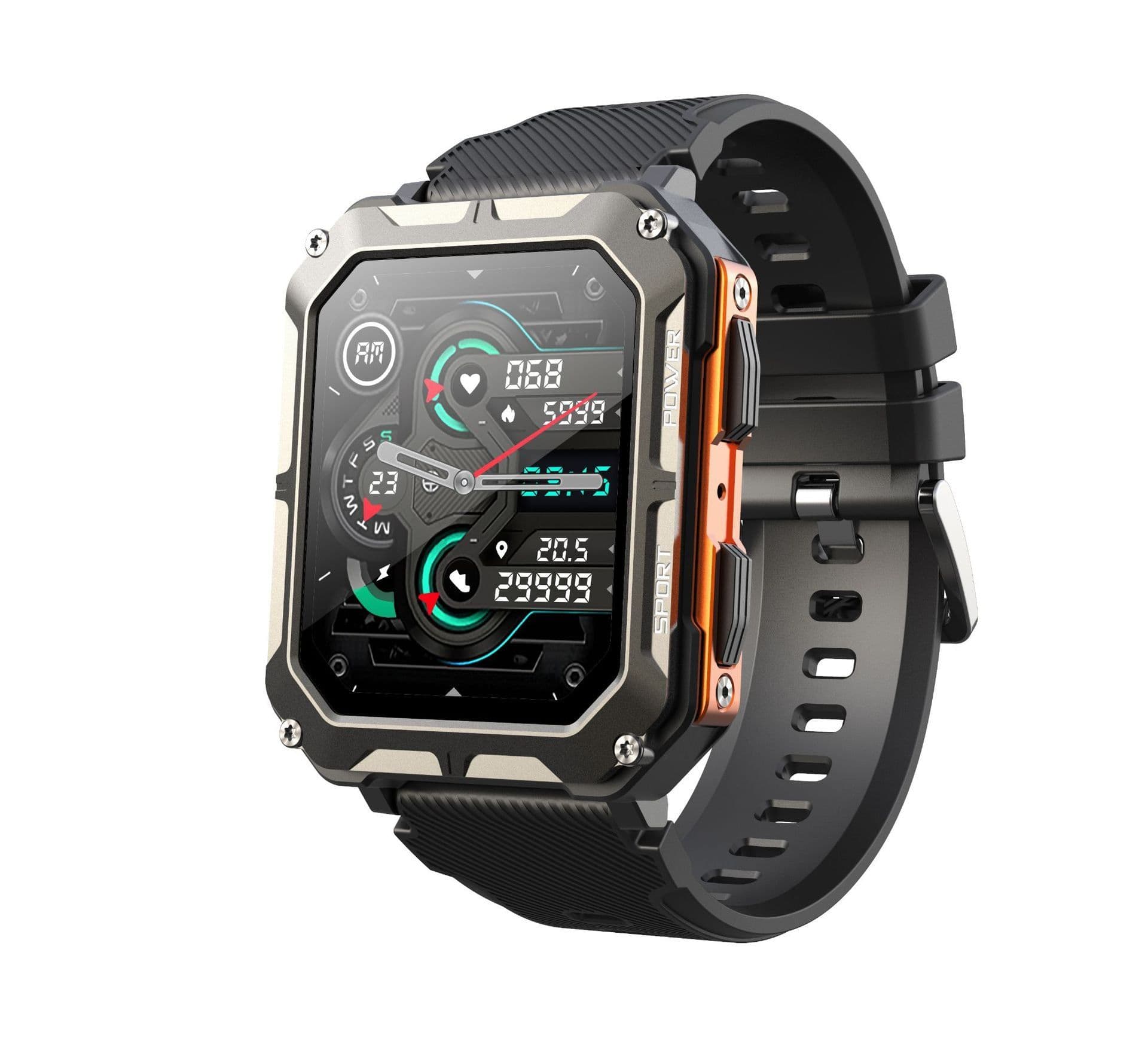 image-New C20pro Waterproof Smart Watch - Black, Multi-Sport, Step Count