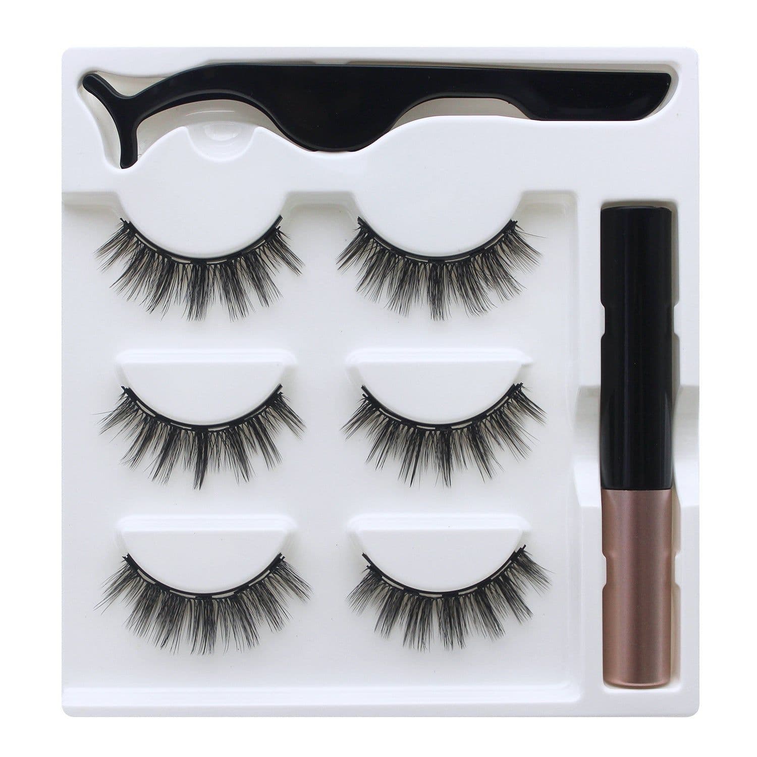 image-Magnetic False Eyelashes 5 Pairs 8-15mm Thick