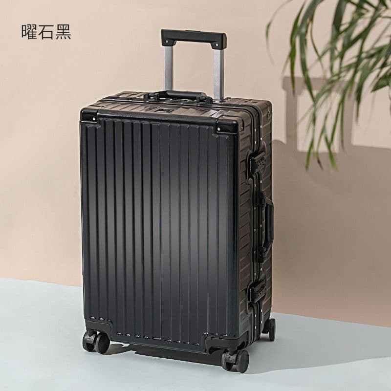 image-Aluminum Frame Luggage Trolley Bag - 24" Black