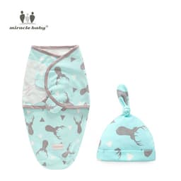 image-Miracle Baby Swaddle Wrap - Large 75*60cm Pure Cotton Newborn