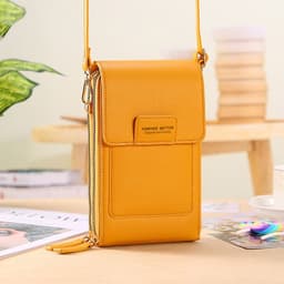 image-2022 new touch screen mobile phone bag female small oblique cute mobile phone small bag fashion wallet vertical section