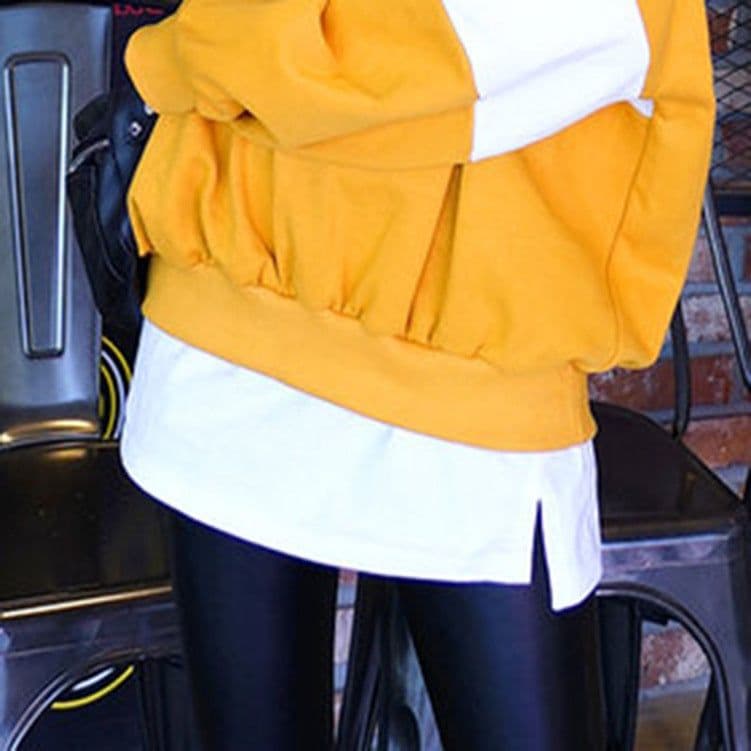 image-Sweatshirt women's base artifact butt curtain hem autumn and winter all-match cotton cloth inner wear layered buttocks cover half-length white skirt