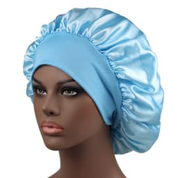 image-Amazon hot selling wide strip wide brim high elastic headband night cap ladies chemotherapy cap hair care cap