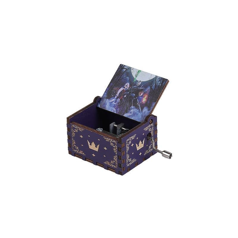image-Autonomous DIY Wooden Hand Crank Halloween Music Box Carving Kit Gift