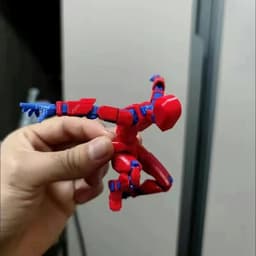image-YQ 13-14cm 3D Printed Articulated Toy Soldier - Transparent/Purple