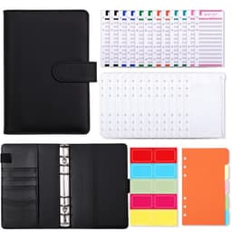 image-Macaron A6 Leather Notebook Budget Planner