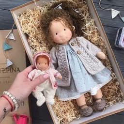 image-Waldorf Doll - Handmade Cotton Christmas Thumb Gift - Fu Luanna