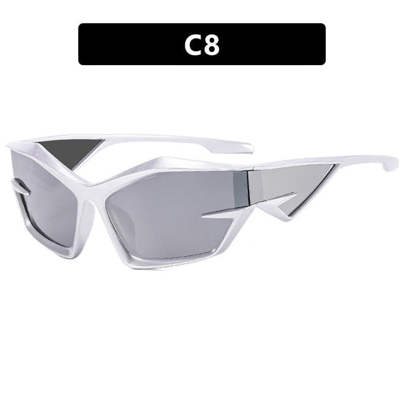 image-Exaggerated futuristic technology Y2K sunglasses 2023 new European and American catwalk sunglasses cross-border heterosexual sunglasses