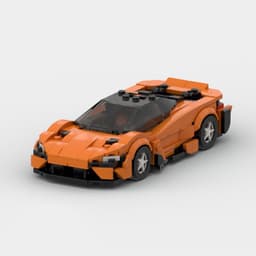 image-MOC McLaren 765LT Sports Car Building Blocks Orange