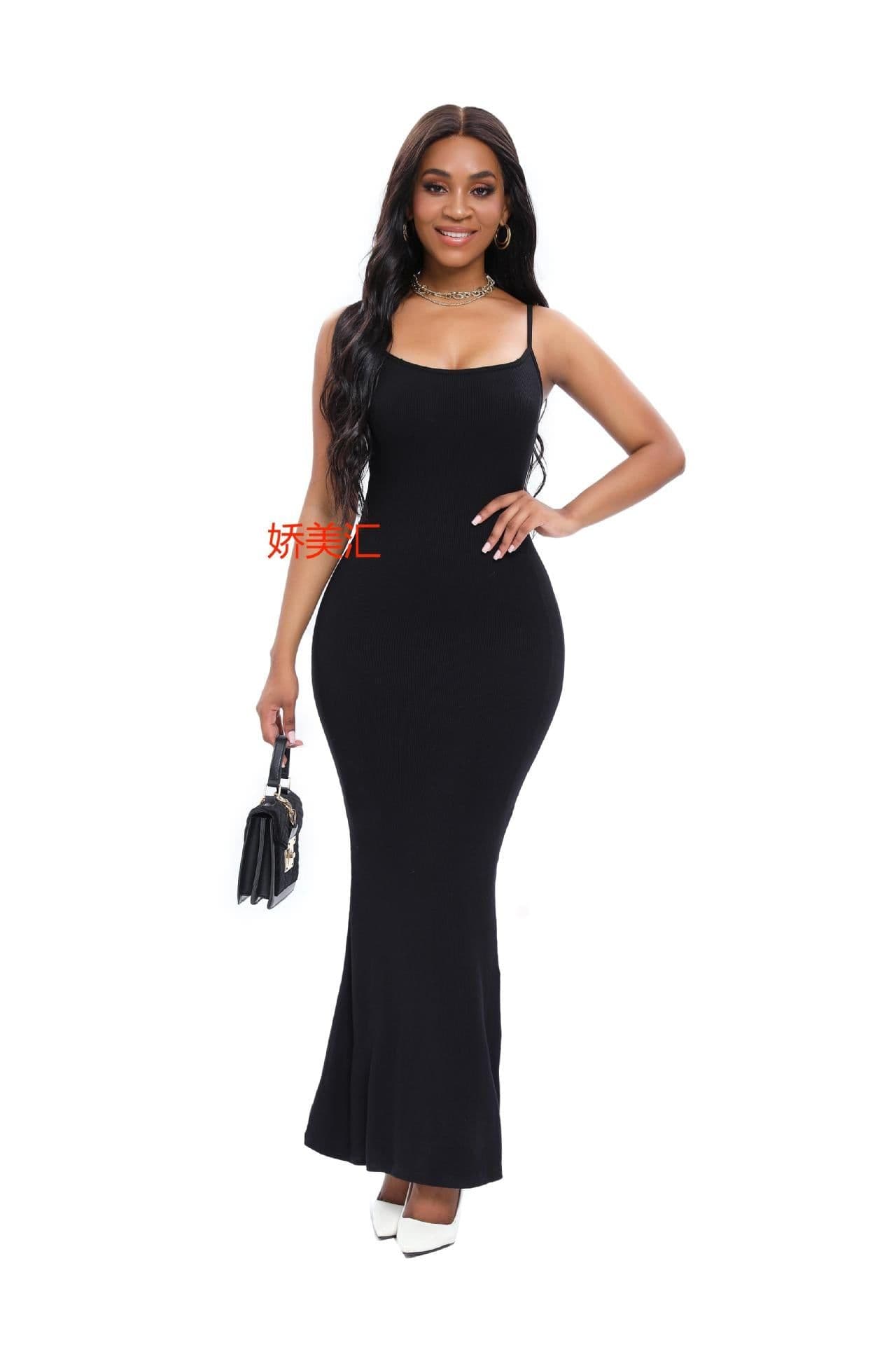 image-Beauty Club Modal Jumpsuit - Black Waist Support S