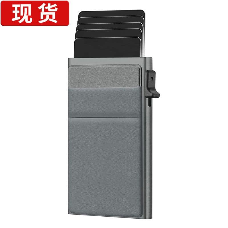 image-Men's Aluminum RFID Card Holder - 2023 Innovative Design