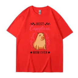 image-Cross-border independent station new summer cartoon cute Harajuku style printed cotton short-sleeved men's and women's T-shirt tops